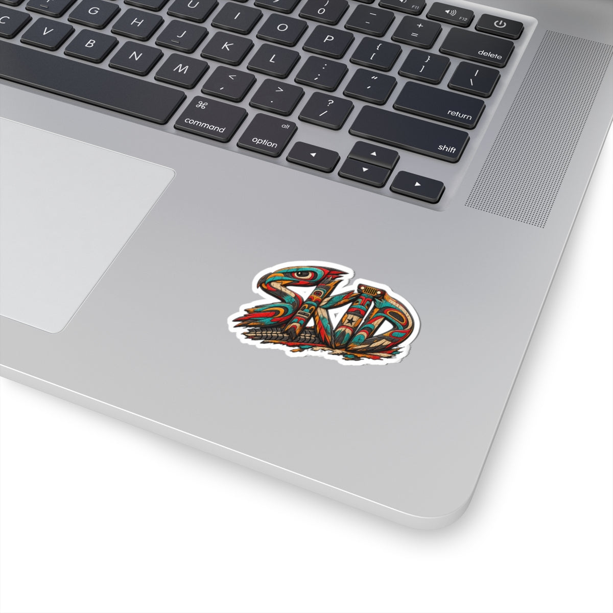 Totem-Style 'Skid' PNW (2) Kiss-Cut Sticker — Northwest Tribal Inspired Laptop Decal