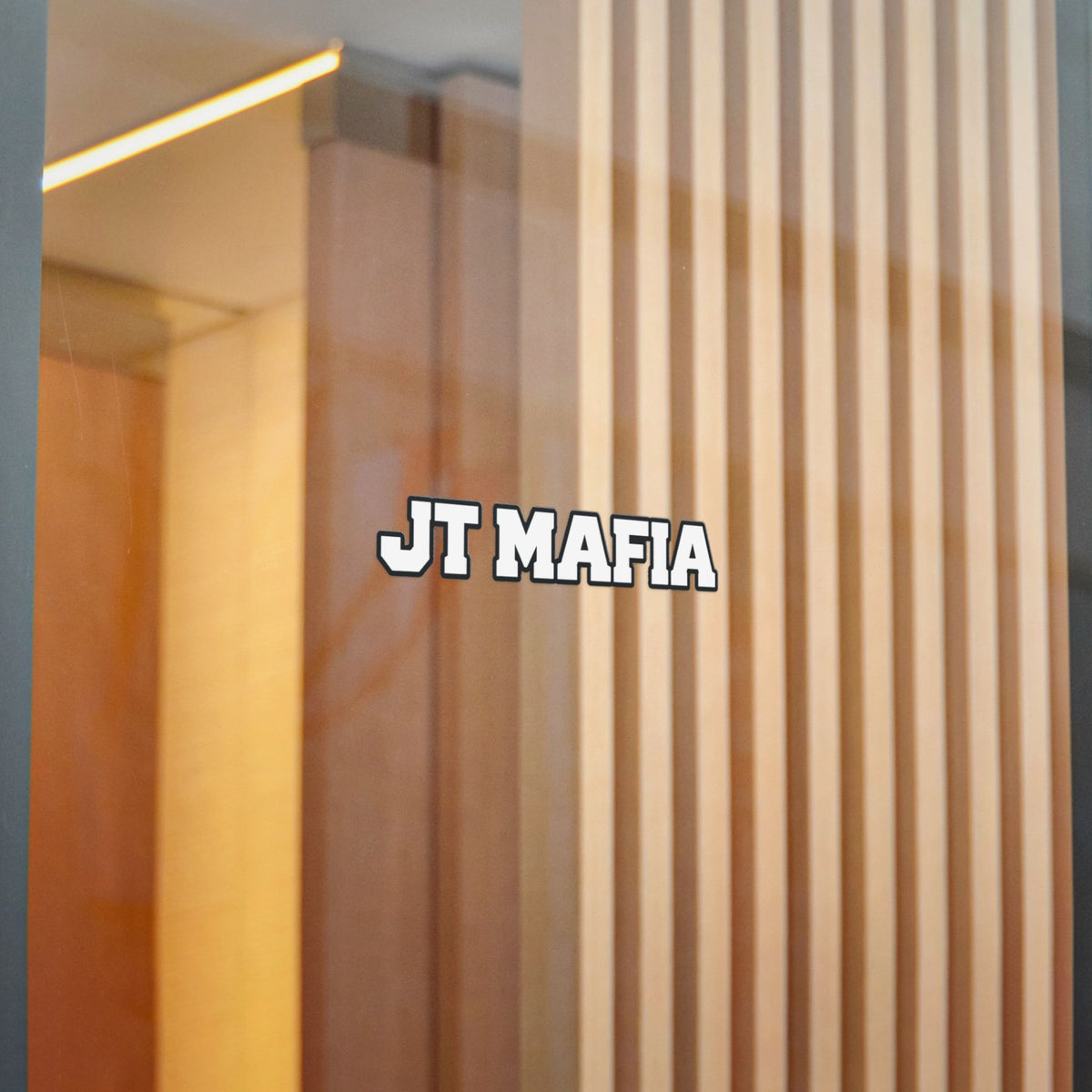 JT Mafia Sticker-WHITE — Bold Logo UV DTF Decal