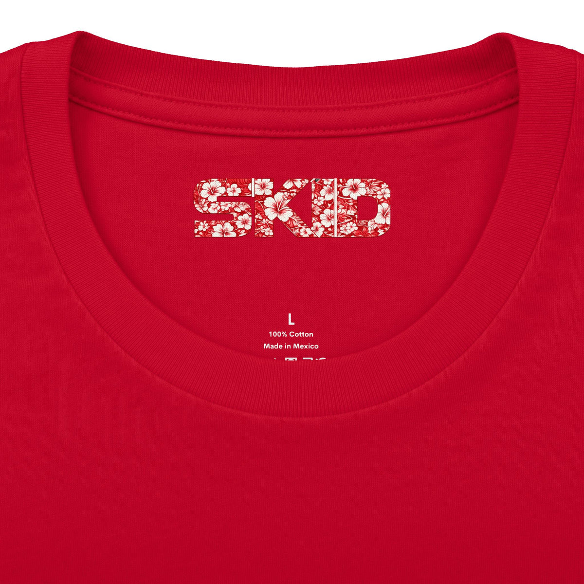 Floral Jeep Graphic Tee - Red Hawaiian Cruiser T-Shirt