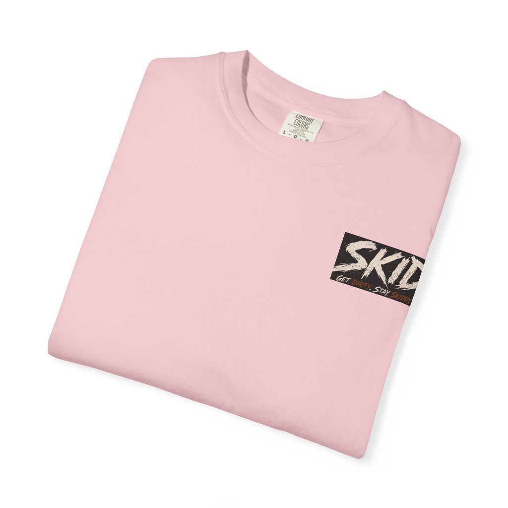 Off-Road Adventure T-Shirt — "SKID" Graphic Tee with Jeep & Forest Scene