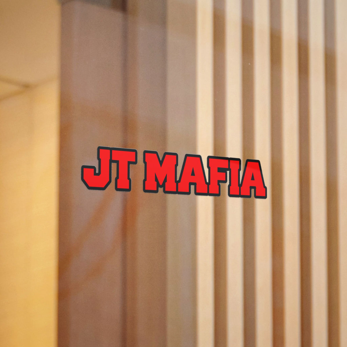JT MAFIA Red Logo Sticker — UV DTF Durable Vinyl Sticker